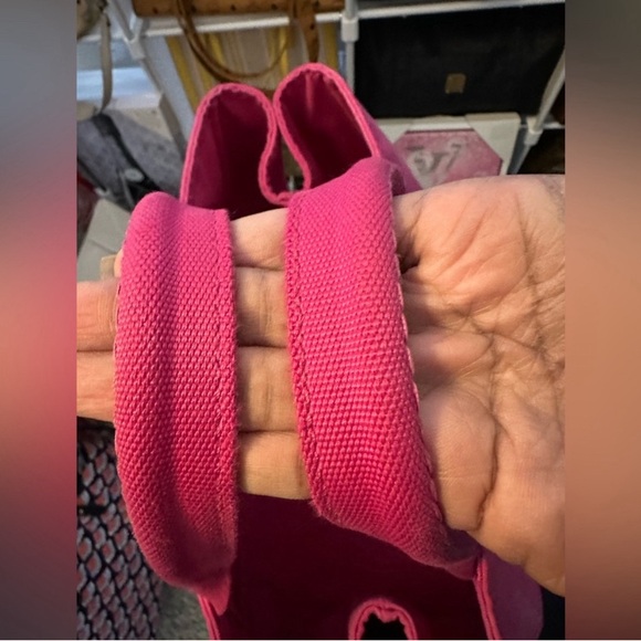 💯 Authentic Prada Pink  Canapa Bag with Spacious Design like new - Picture 4 of 8